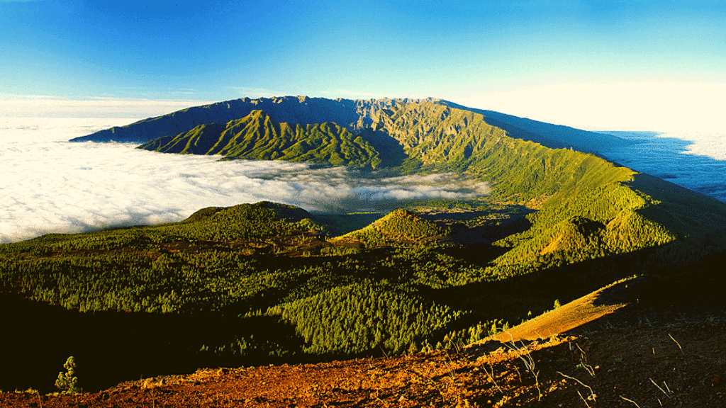 Vista 'de pájaro' de la Isla de La Palma' en las Islas Canarias