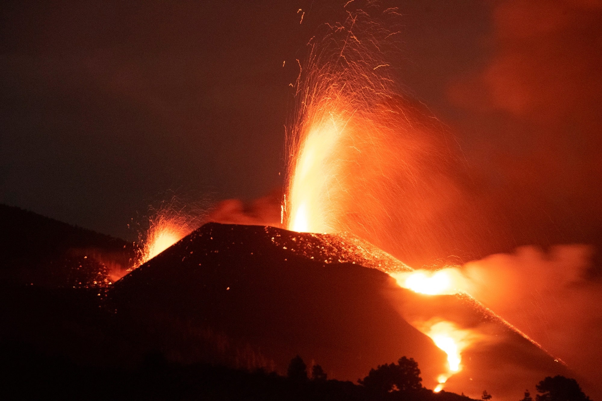 El volcán de La Palma.