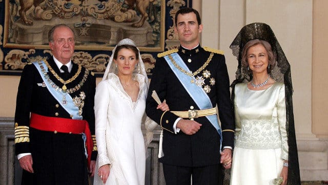 Familia Real en la boda de Felipe IV y la ahora reina, Letizia