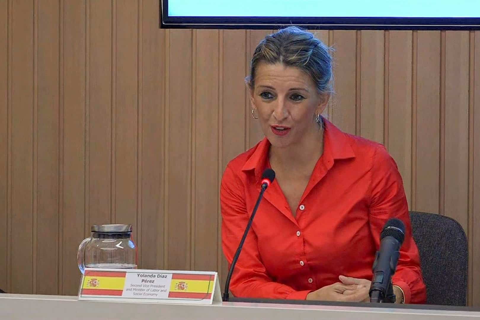 La vicepresidenta segunda del Gobierno español y ministra de Trabajo y Economía Social, Yolanda Díaz.