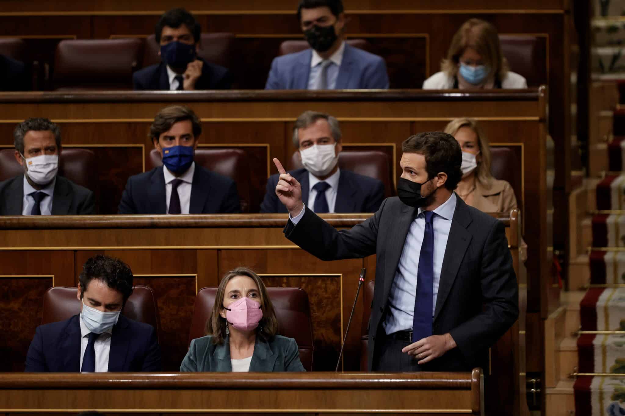 Pablo Casado, en la sesión de control.