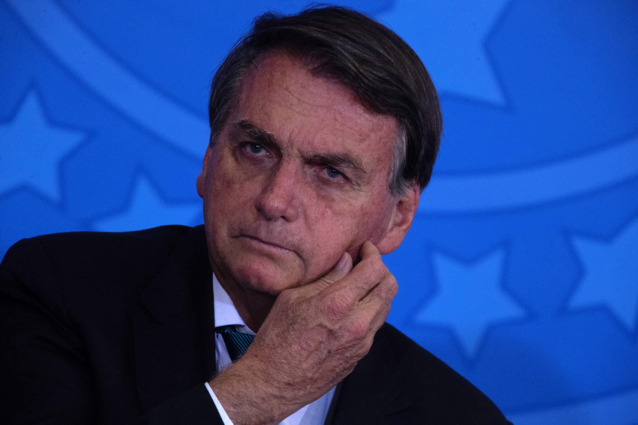 Jair Bolsonaro, mientras participa de la recepción para los atletas olímpicos y paralímpicos