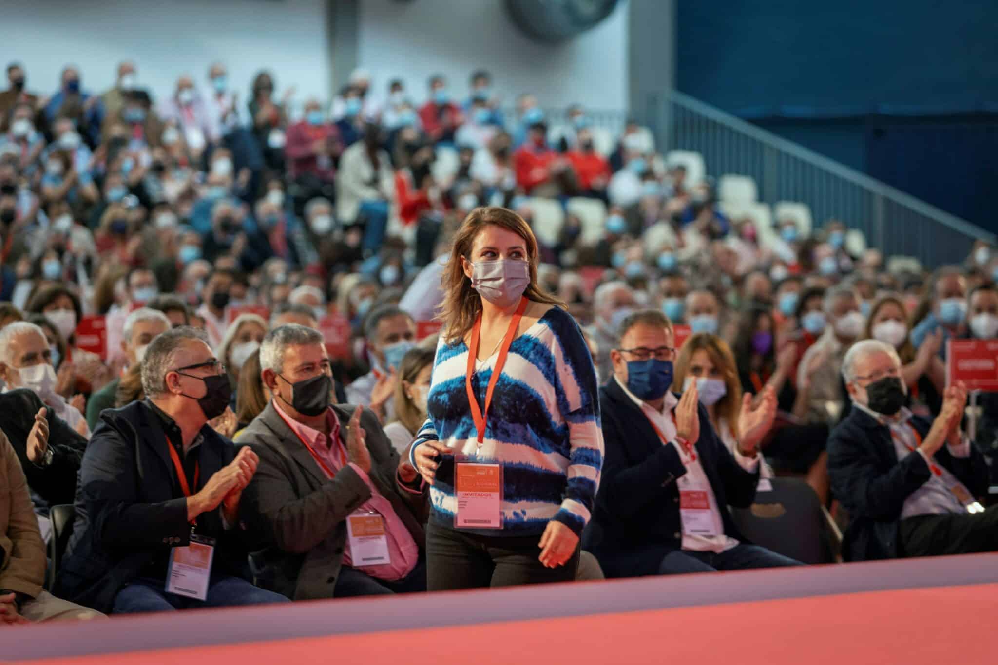 Adriana Lastra, en el Congreso del PSOE extremeño.