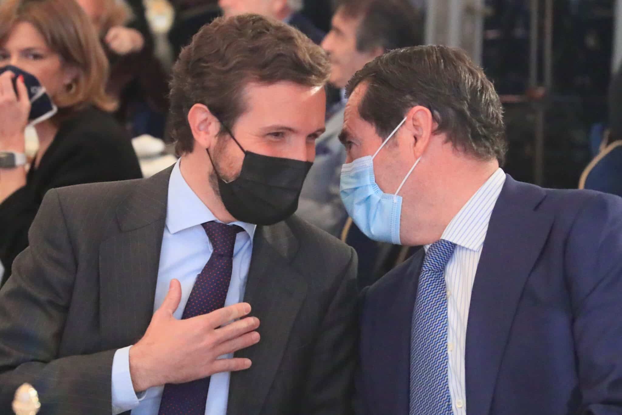 Pablo Casado y Antonio Garamendi.