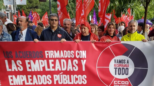 Manifestación de empleados de la Administración.