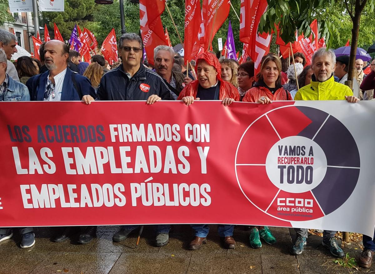 Manifestación de empleados de la Administración.