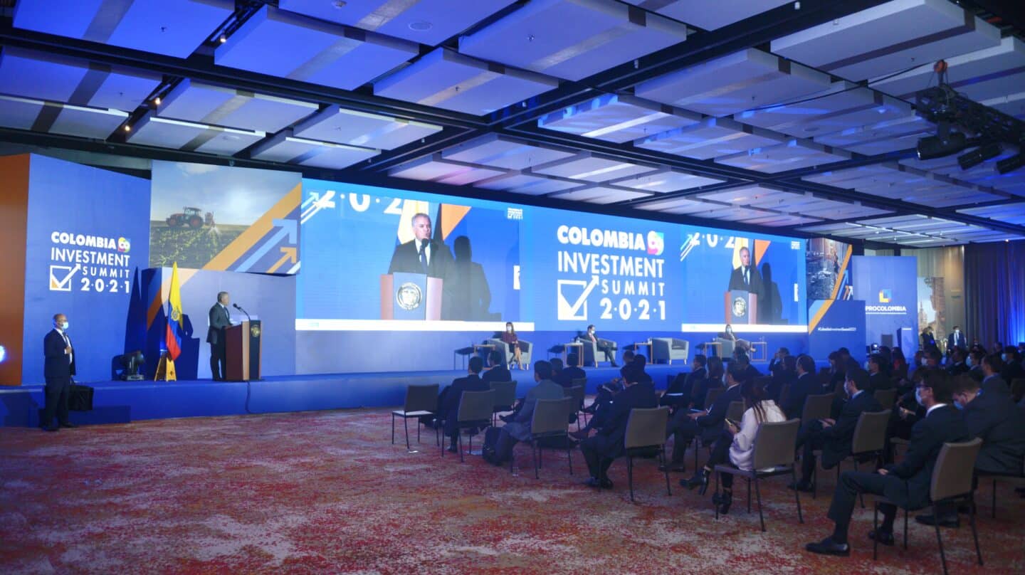 El presidente de Colombia, Iván Duque, durante su intervención en el Colombia Investment Summit.