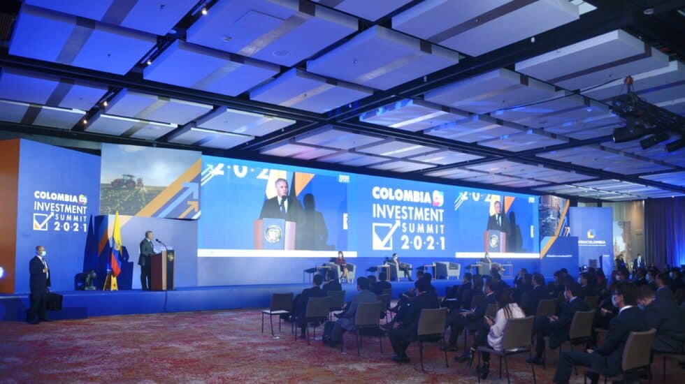 El presidente de Colombia, Iván Duque, durante su intervención en el Colombia Investment Summit.