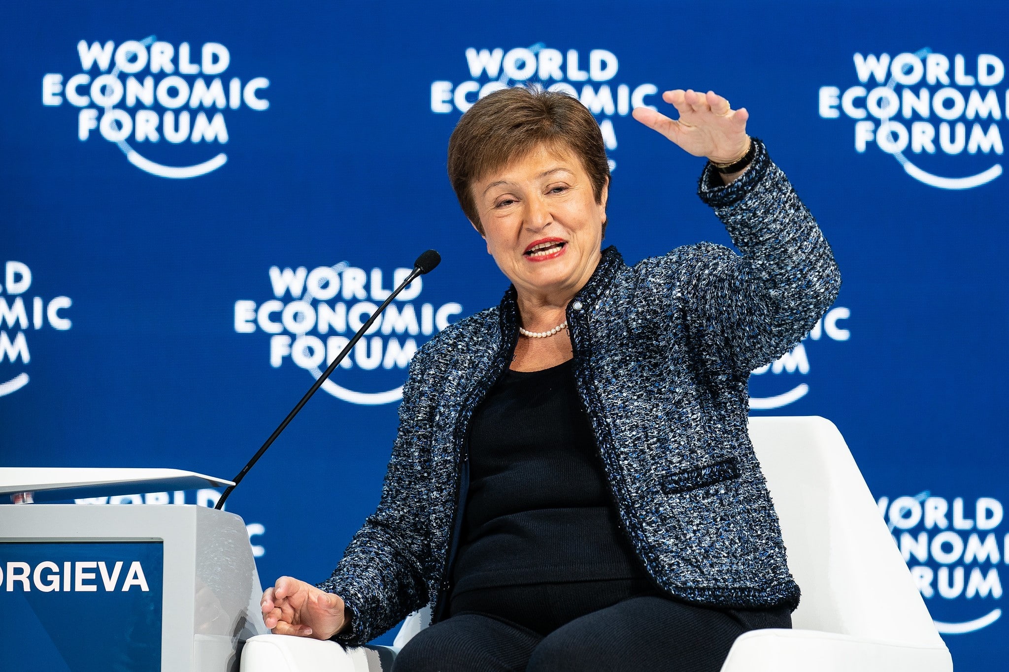 La directora general del Fondo Monetario Internacional (FMI), Kristalina Georgieva, en enero de 2020.