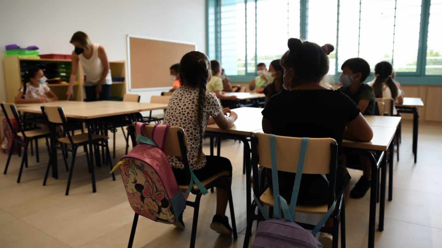 Una clase al inicio del curso escolar en Valencia en septiembre de 2021.