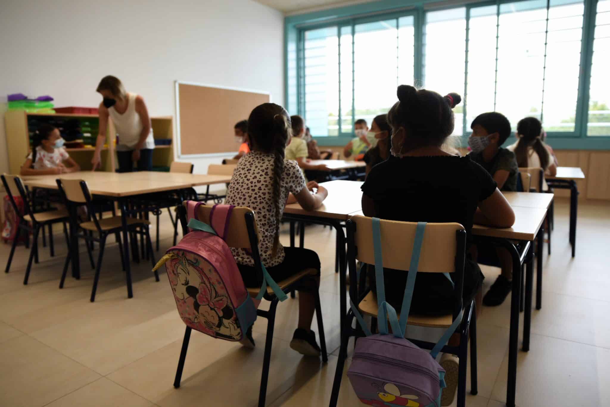 Una clase al inicio del curso escolar en Valencia en septiembre de 2021.