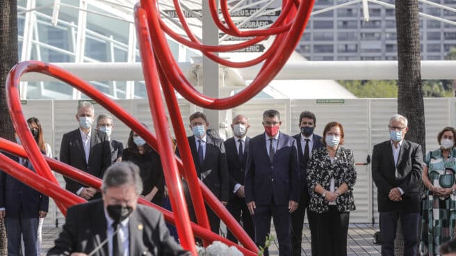 Homenaje a las víctimas de la pandemia en Valencia.