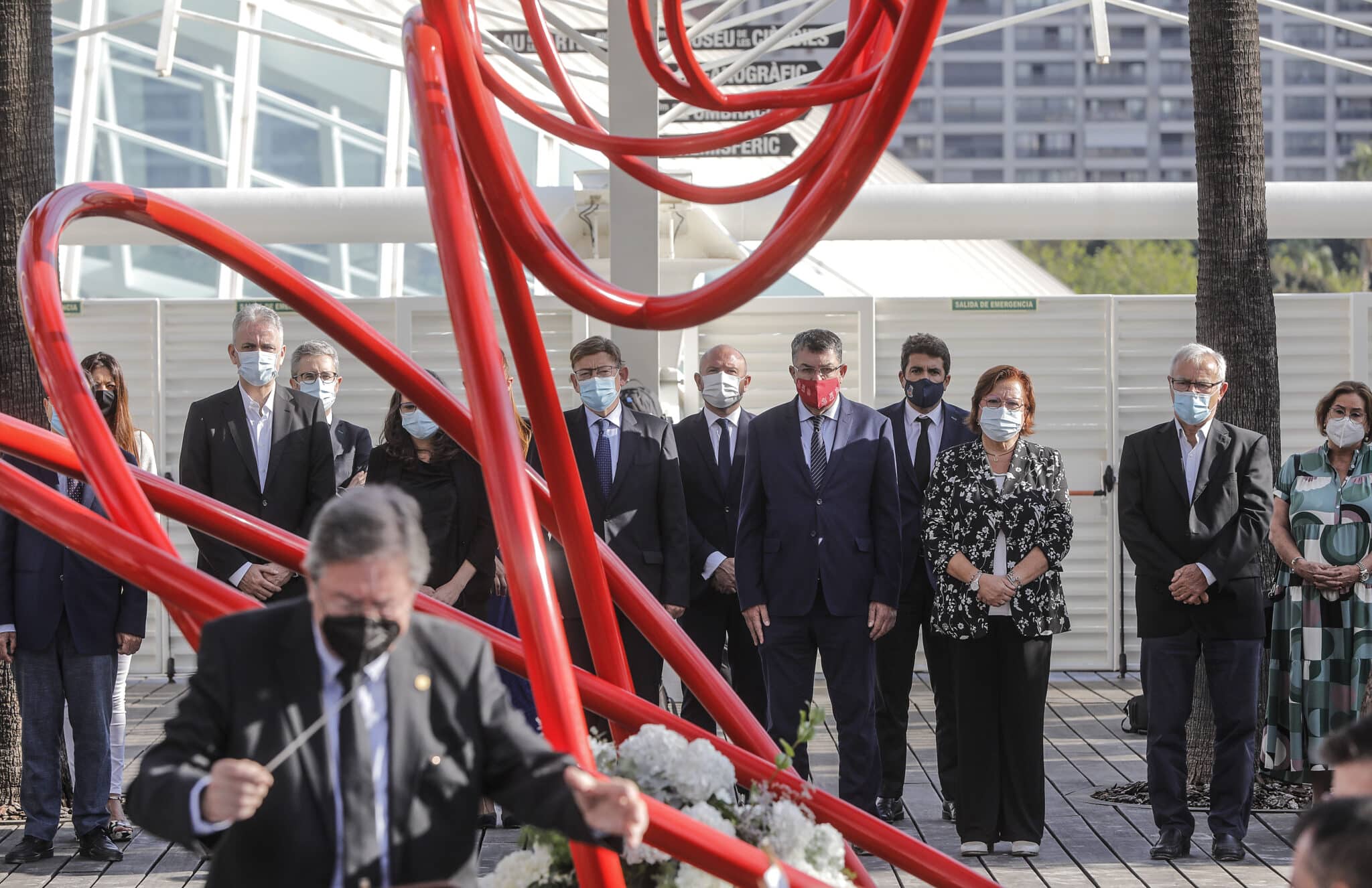 Homenaje a las víctimas de la pandemia en Valencia.