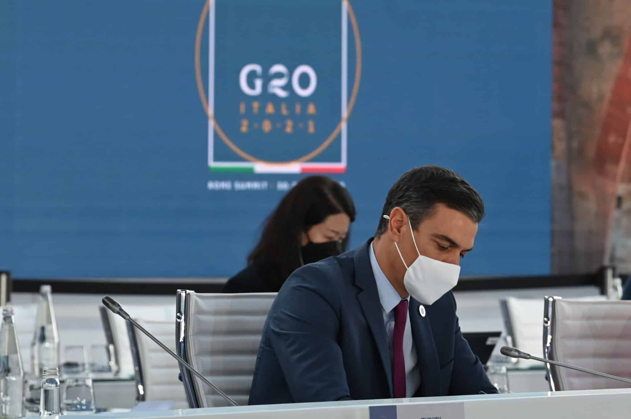 El presidente del Gobierno de España, Pedro Sánchez en la segunda jornada de la cumbre del G20