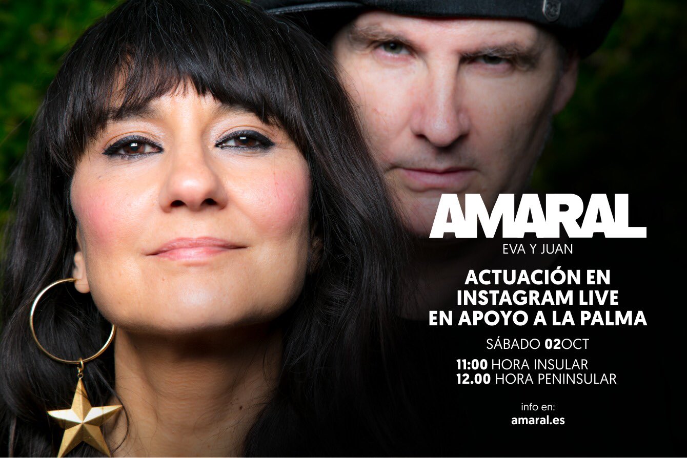 Amaral ofrecerá un concierto virtual para recaudar fondos para La Palma
