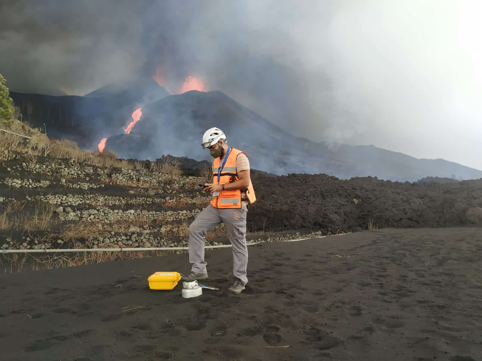 Erupción del volcán de Cumbre Vieja en La Palma a 13 de octubre de 2021