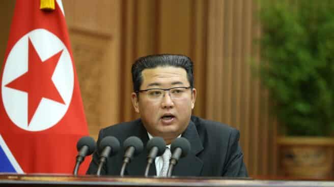 El líder norcoreano, Kim Jong-Un, en la Asamblea del Pueblo