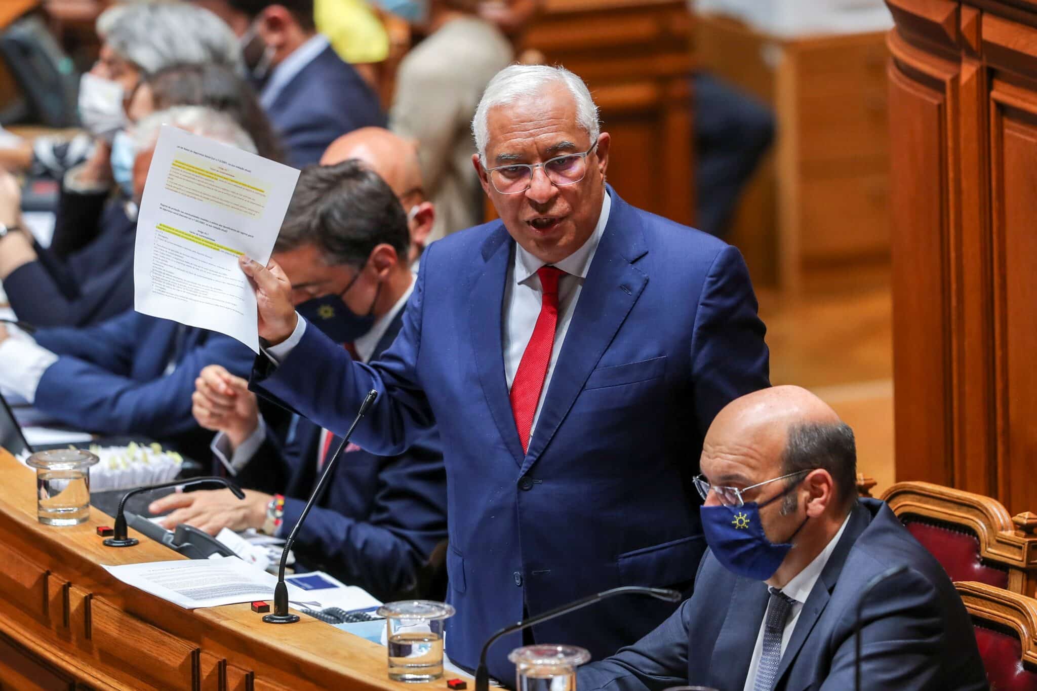 Antonio Costa, primer ministro de Portugal, en el Parlamento