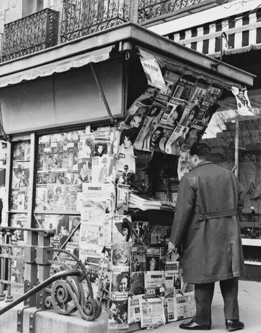 Fotografía del Quiosco Alvarado en los años 70