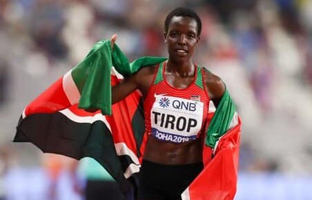 La atleta keniata Agnes Tirop.