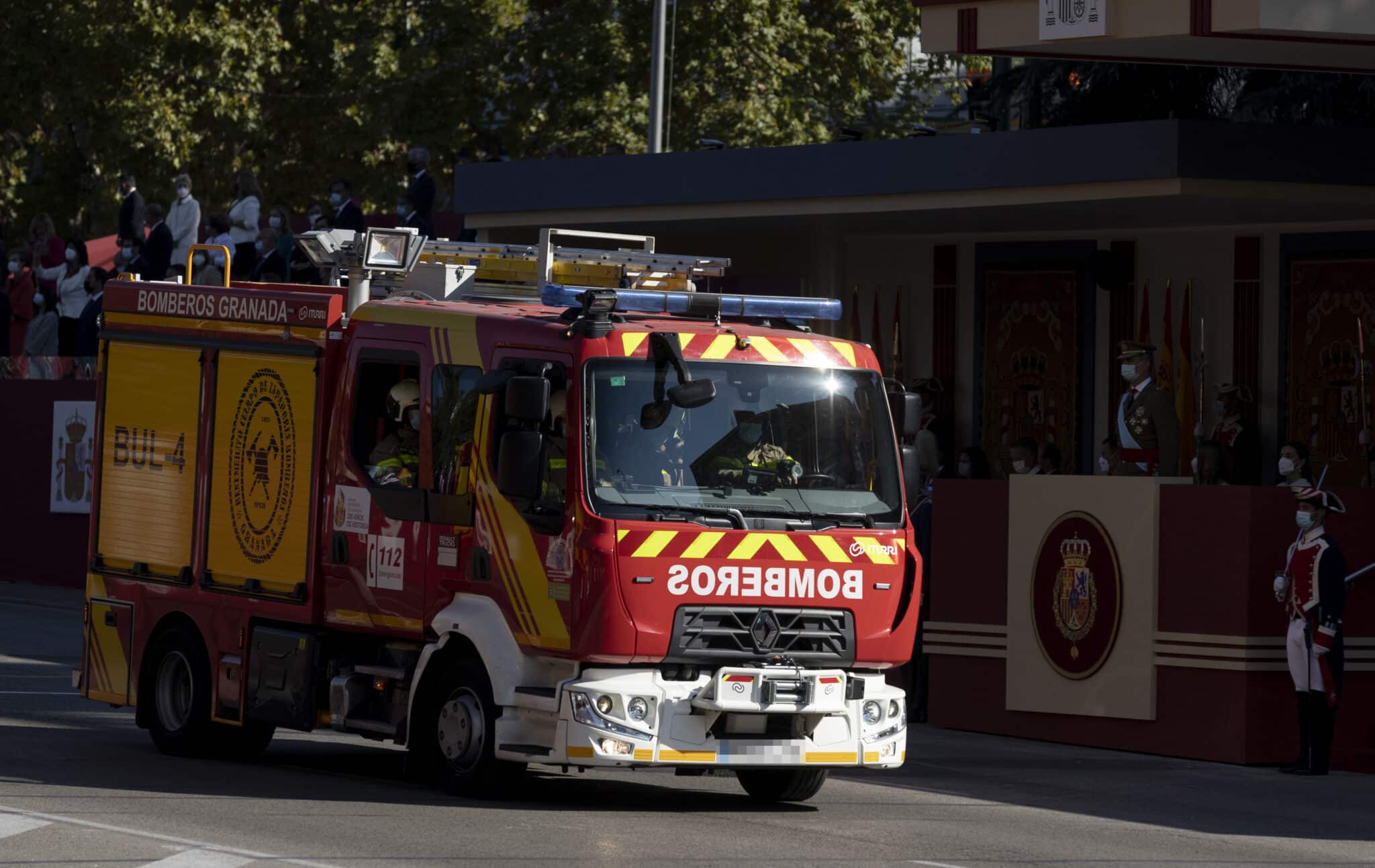 Un camión de Bomberos