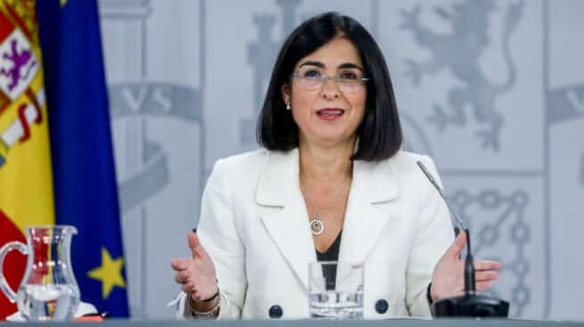 sanidad-precio-dosis-vacuna-andorra La ministra de Sanidad, Carolina Darias, en una comparecencia en La Moncloa.