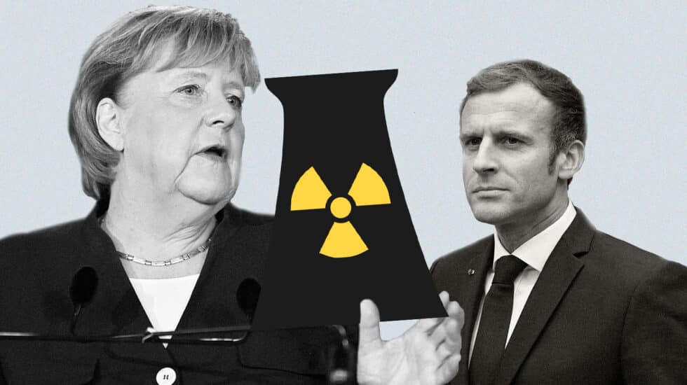 Imagen de Angela Merkel y Emmanuelle Macron