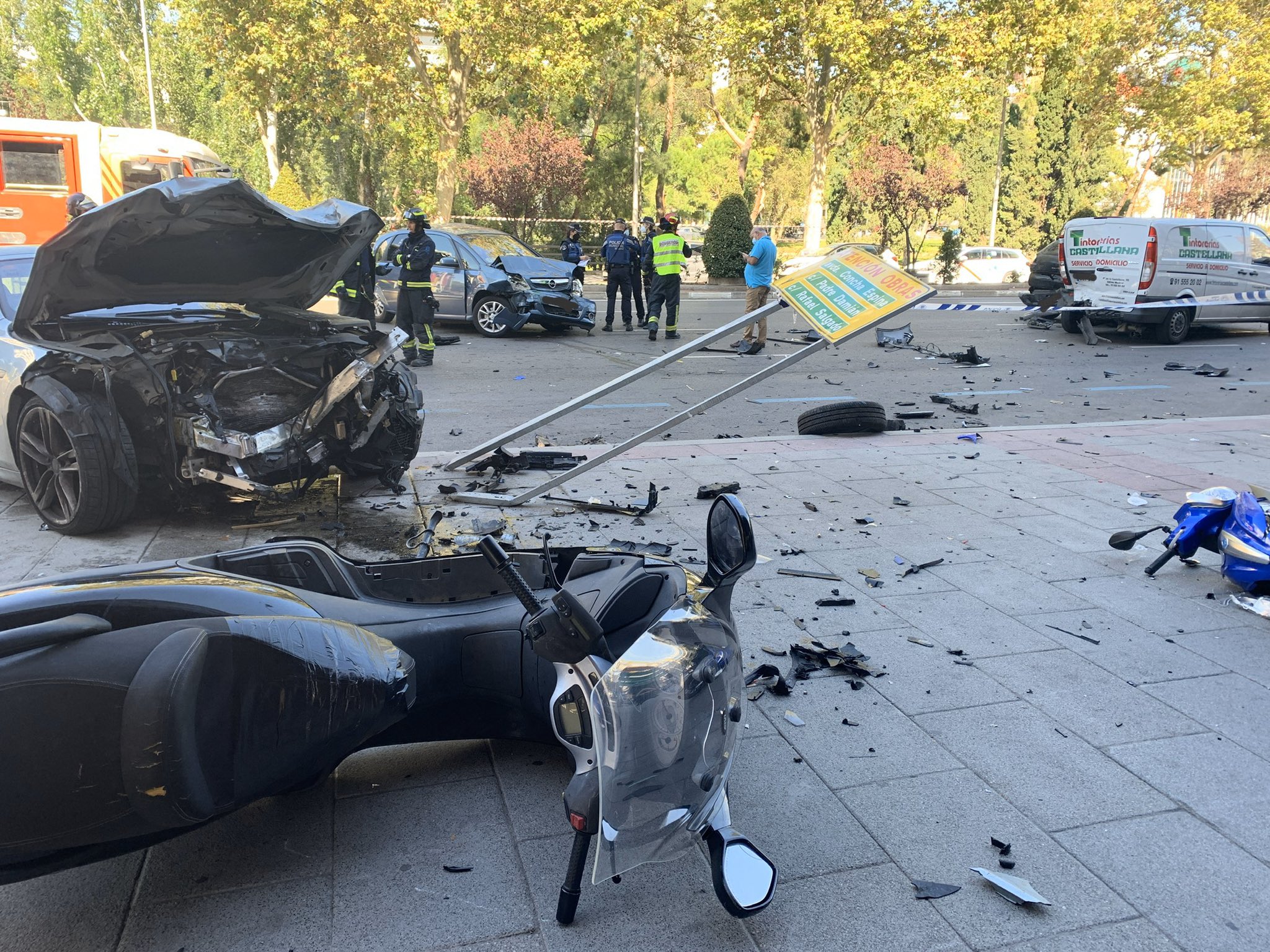 Accidente en la Castellana.