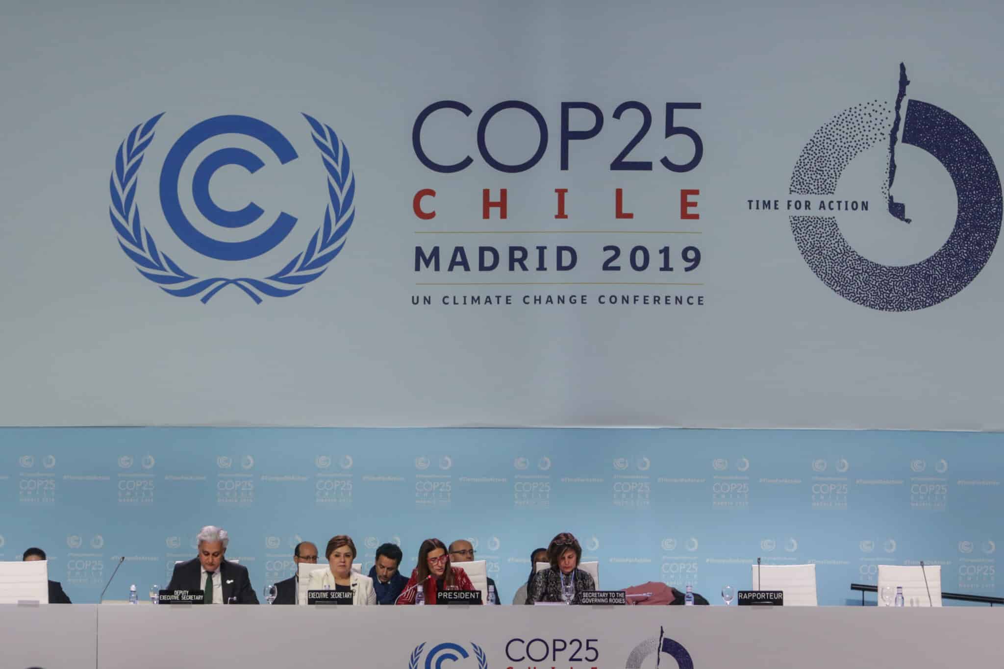 Fotografía de la mesa redonda de la cumbre del clima Madrid 2019