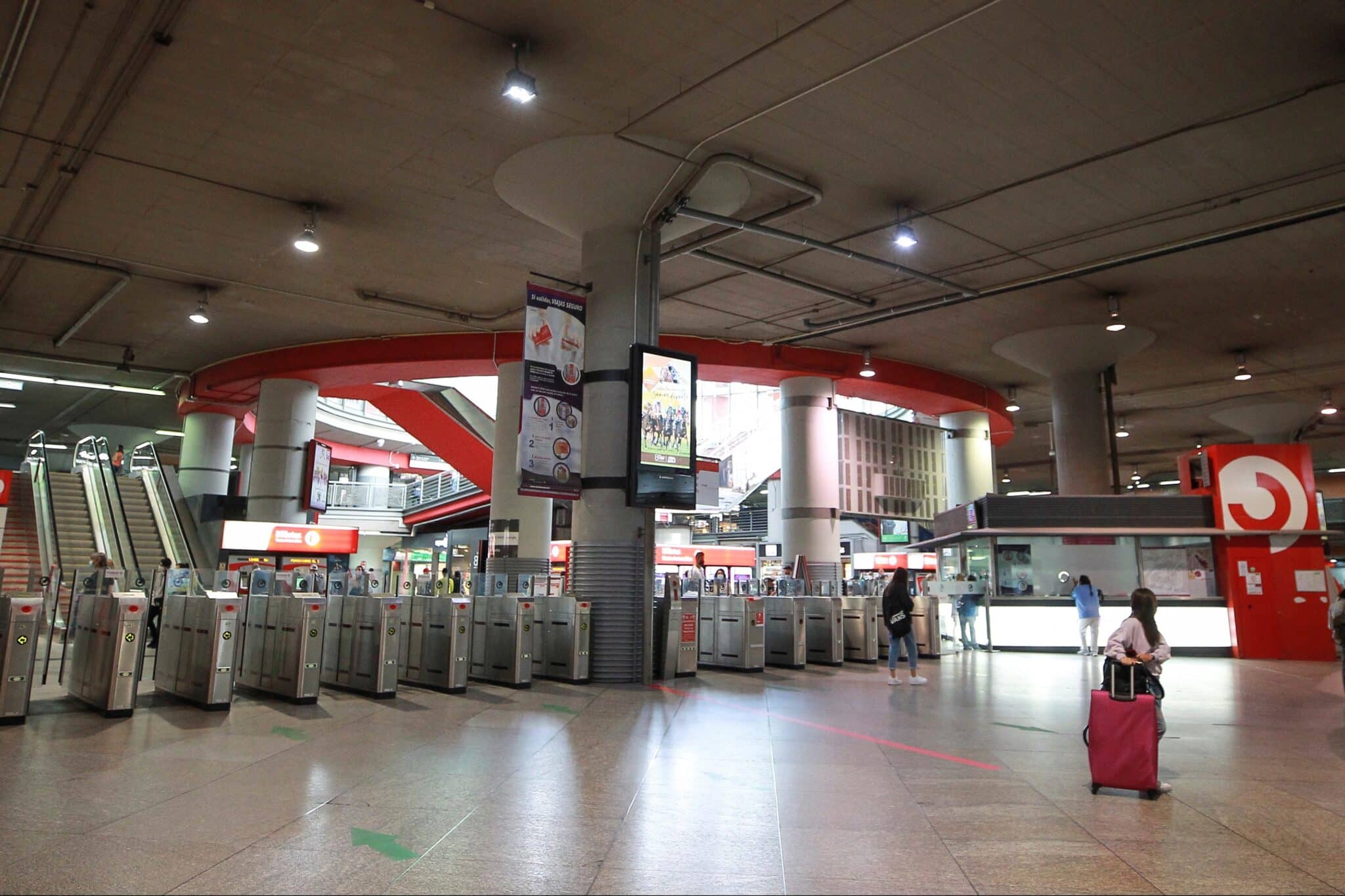 Vista de la estación de trenes de cercanías de Atocha