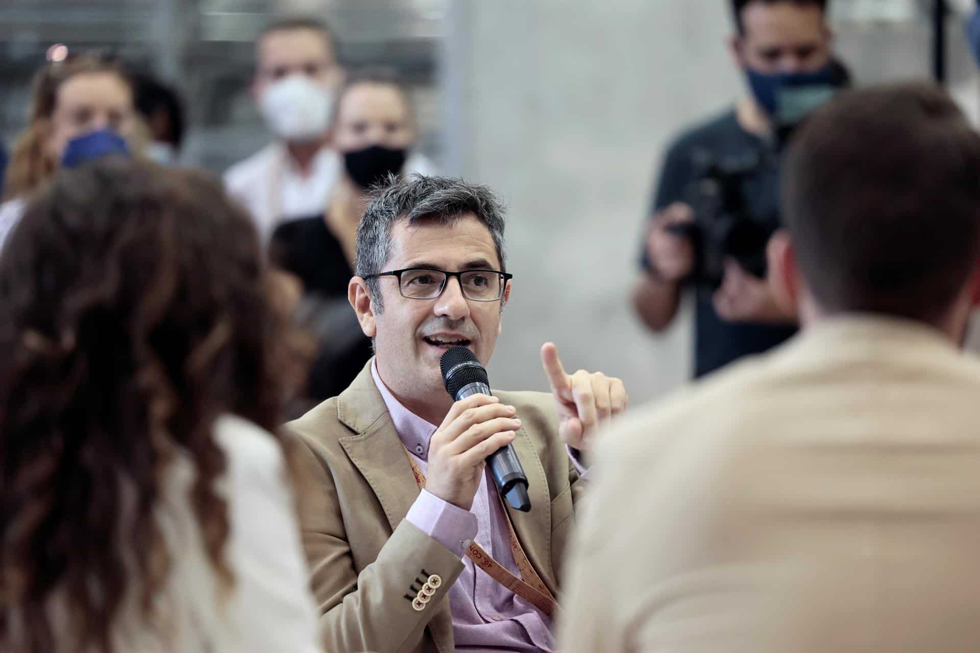 El ministro de la Presidencia, Félix Bolaños, en el Congreso Federal del PSOE.