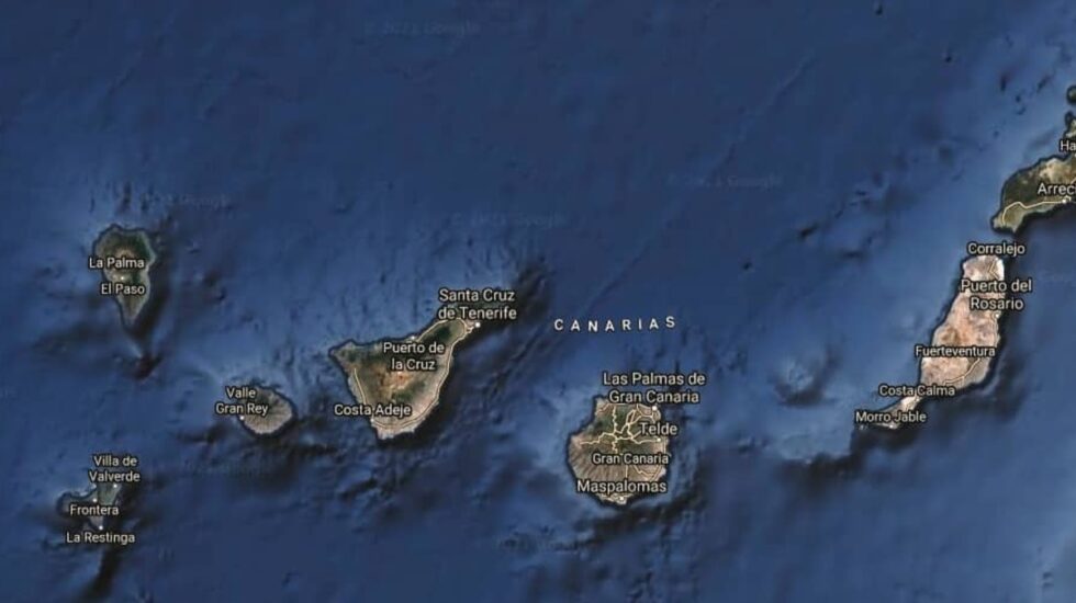 Mapa satélite de las Islas Canarias