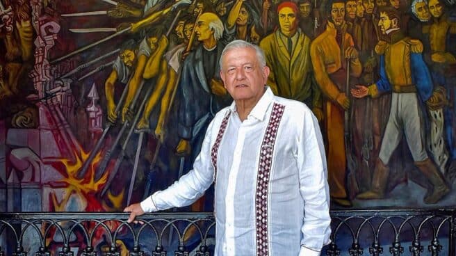 El presidente de México, Andrés Manuel López Obrador, en Michoacán.