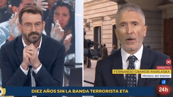 El ministro del Interior, Fernando Grande-Marlaska, interviene en 'La Hora de la 1' de TVE