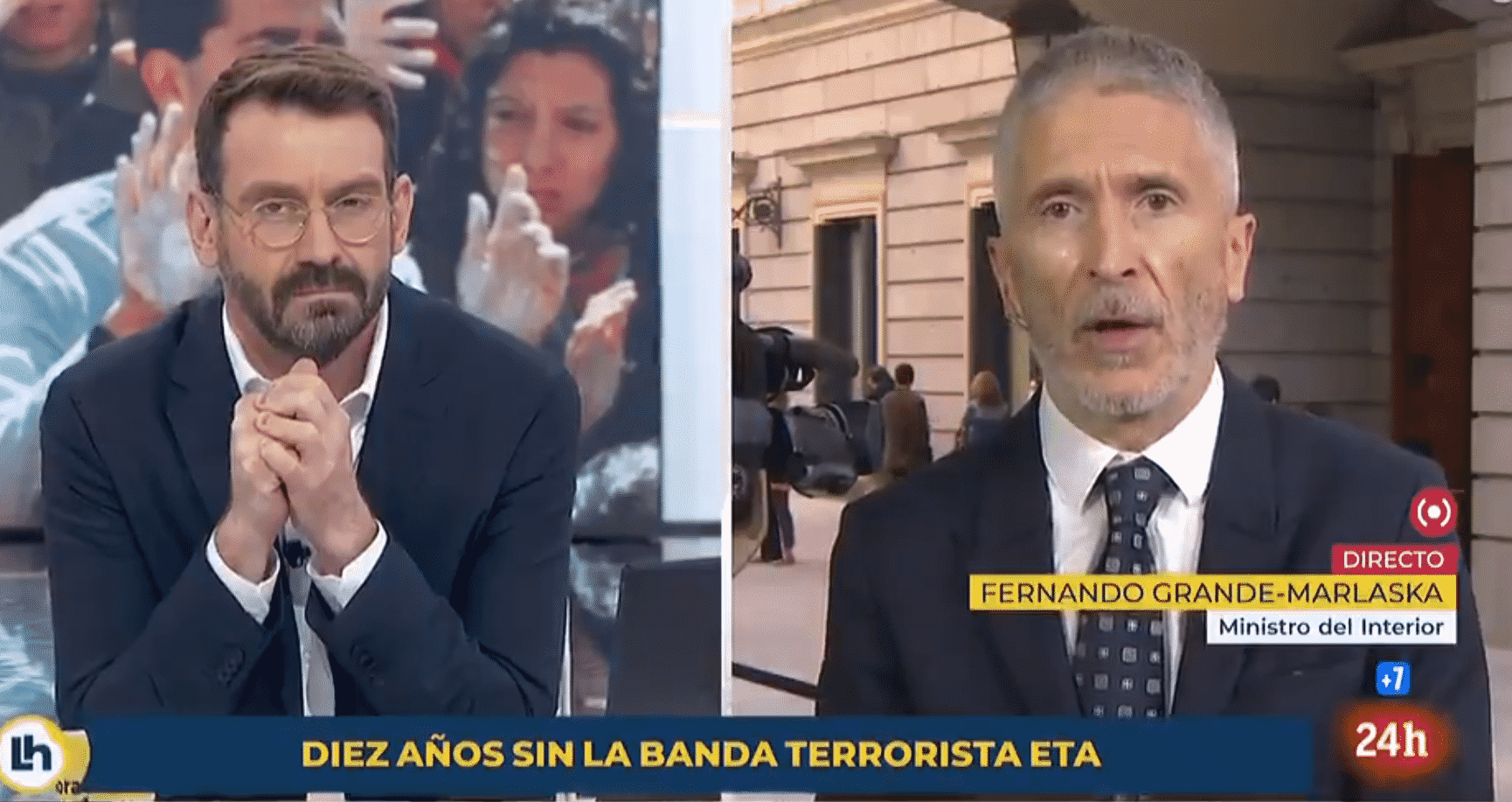 El ministro del Interior, Fernando Grande-Marlaska, interviene en 'La Hora de la 1' de TVE