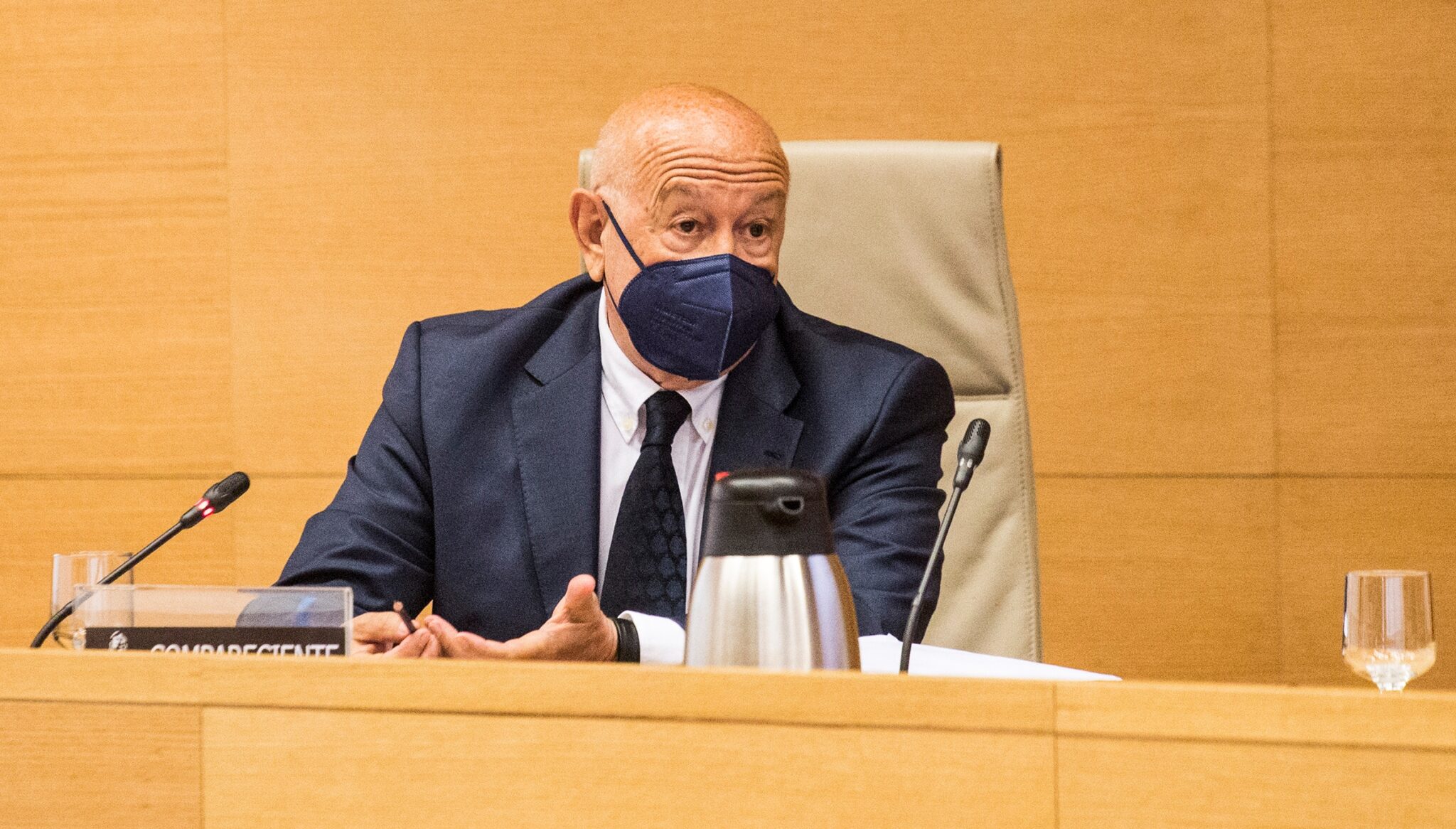 Marcelino Martín-Blas, comisario principal ya jubilado, en una comparecencia en el Congreso.