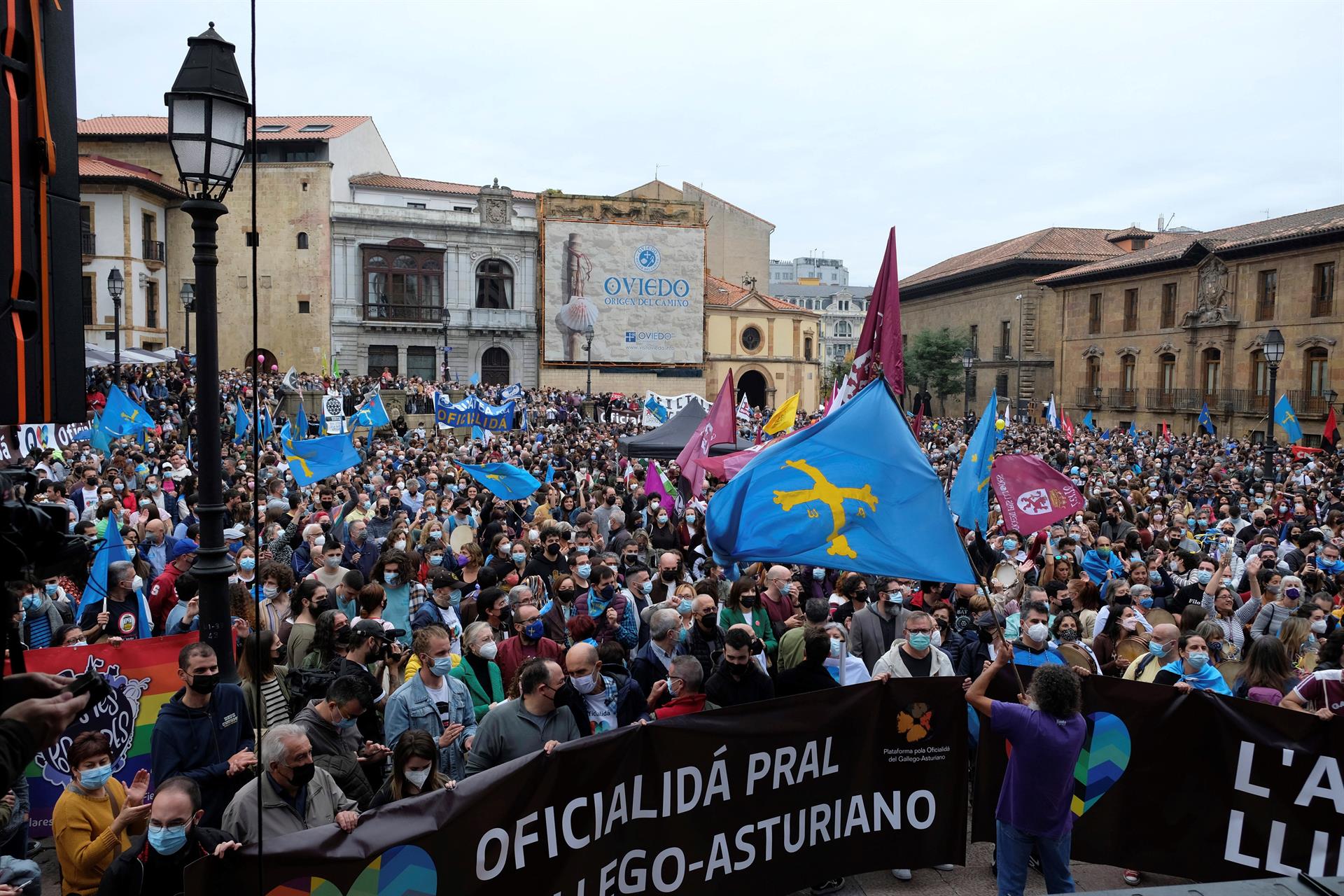 Manifestación en Oviedo por la oficialidad del asturiano.