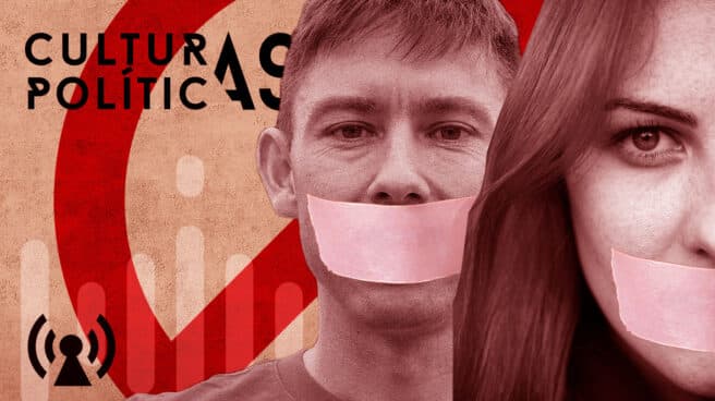 Imagen de dos personas con la boca tapada del Podcast de Culturas Políticas sobre la cultura de cancelación