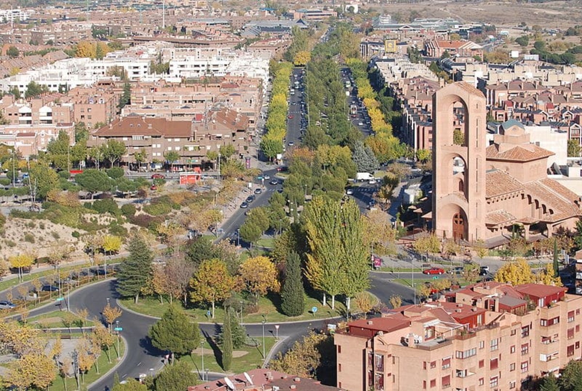 Vista aérea del municipio de Pozuelo de Alarcón.