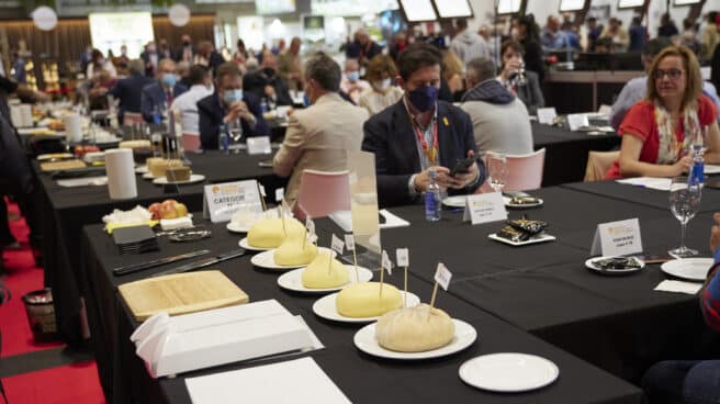 Varias muestras de quesos en la XXXIV edición del Salón Gourmets.