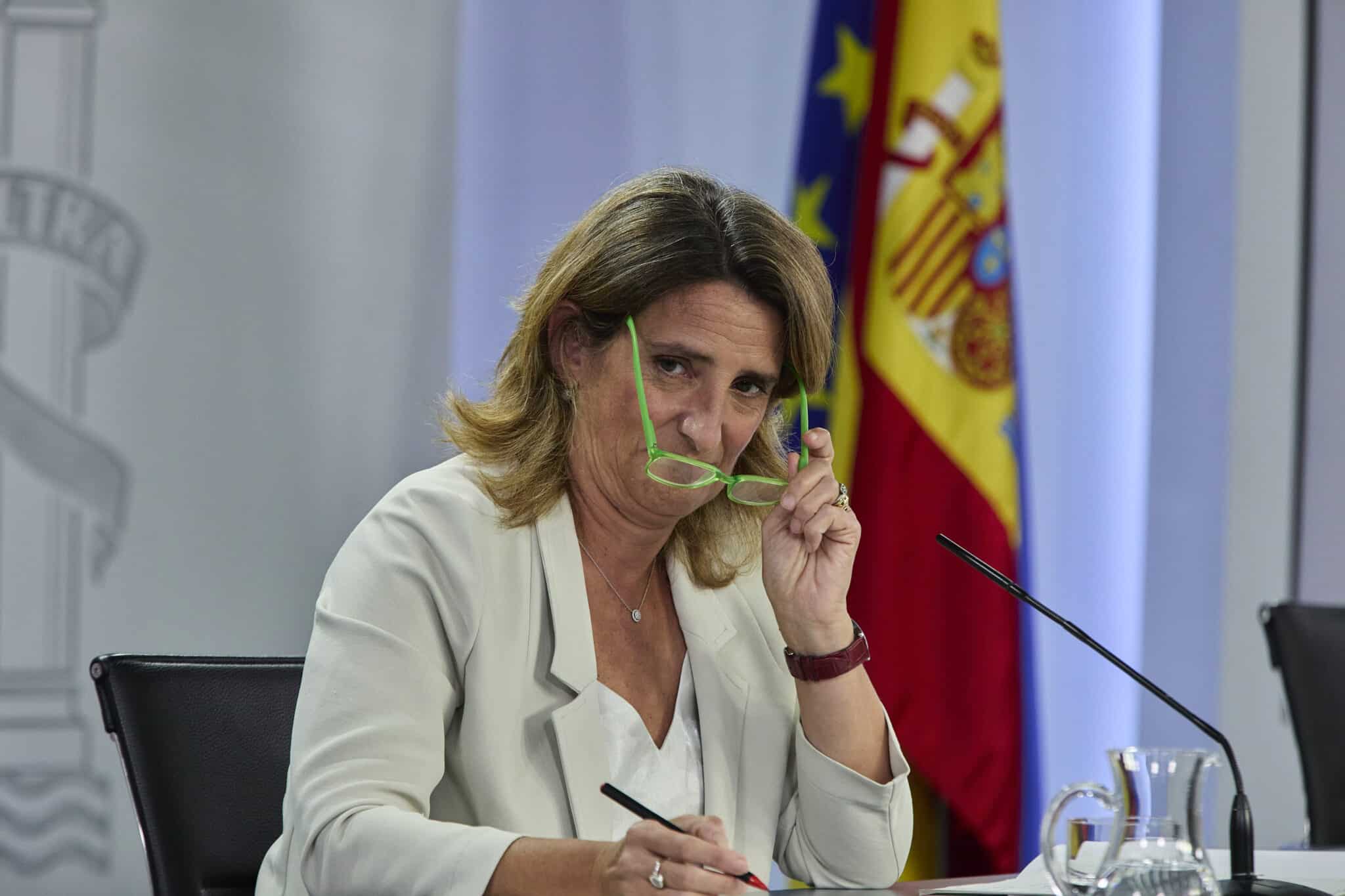 La vicepresidenta tercera y ministra de Transición Ecológica y Reto Demográfico, Teresa Ribera, en una rueda de prensa posterior al Consejo de Ministros.