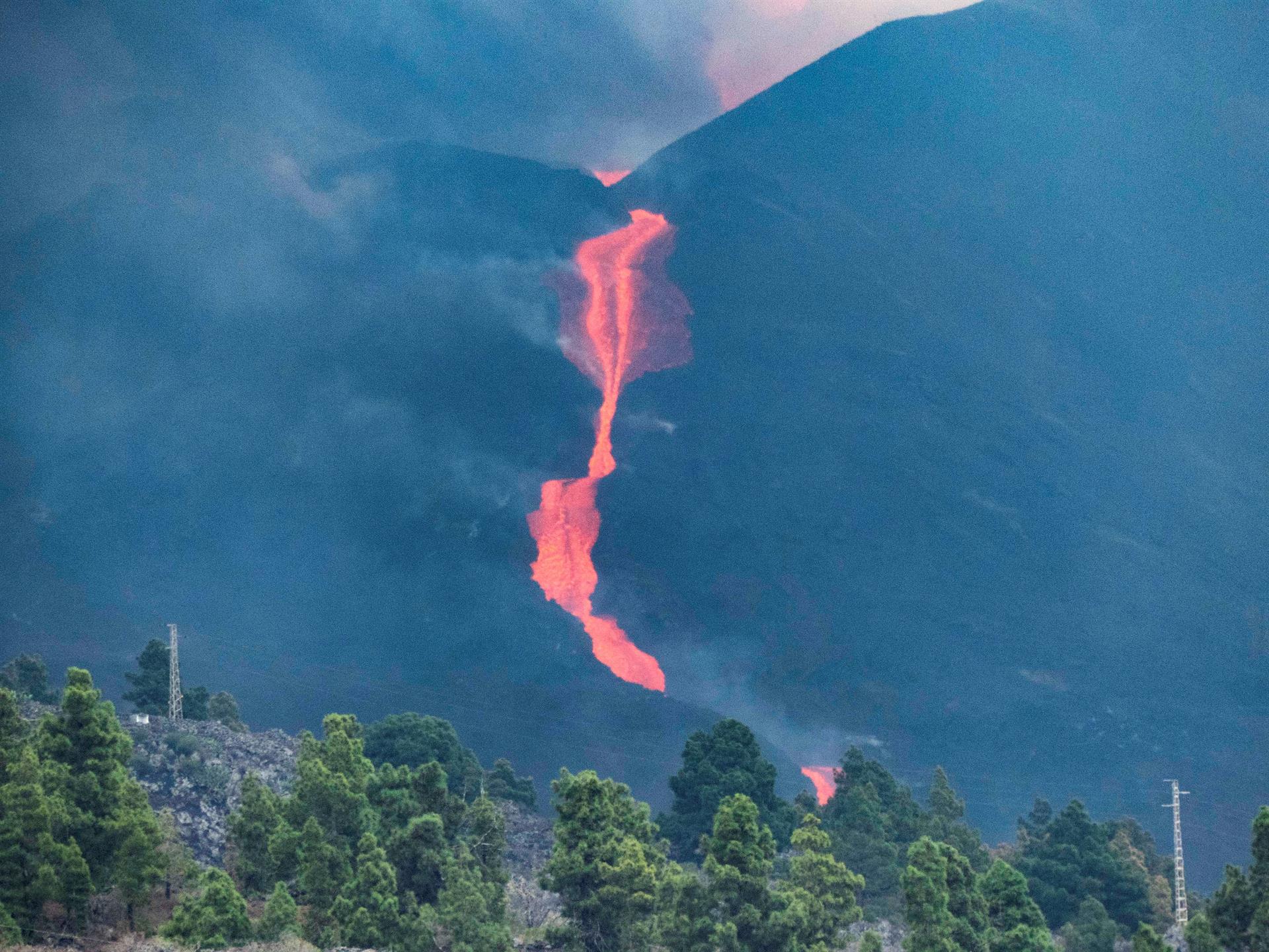 Erupción volcánica en La Palma.