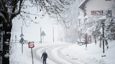 Nueve comunidades continúan con aviso amarillo por nevadas o fuertes lluvias