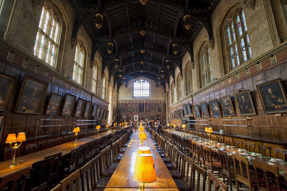 Christ Church, el comedor donde se reúnen todos los alumnos de hogwarts