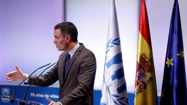 El presidente del Gobierno, Pedro Sánchez, interviene en el acto conmemorativo del 70º aniversario de la Convención de 1951 sobre el Estatuto de los Refugiados.