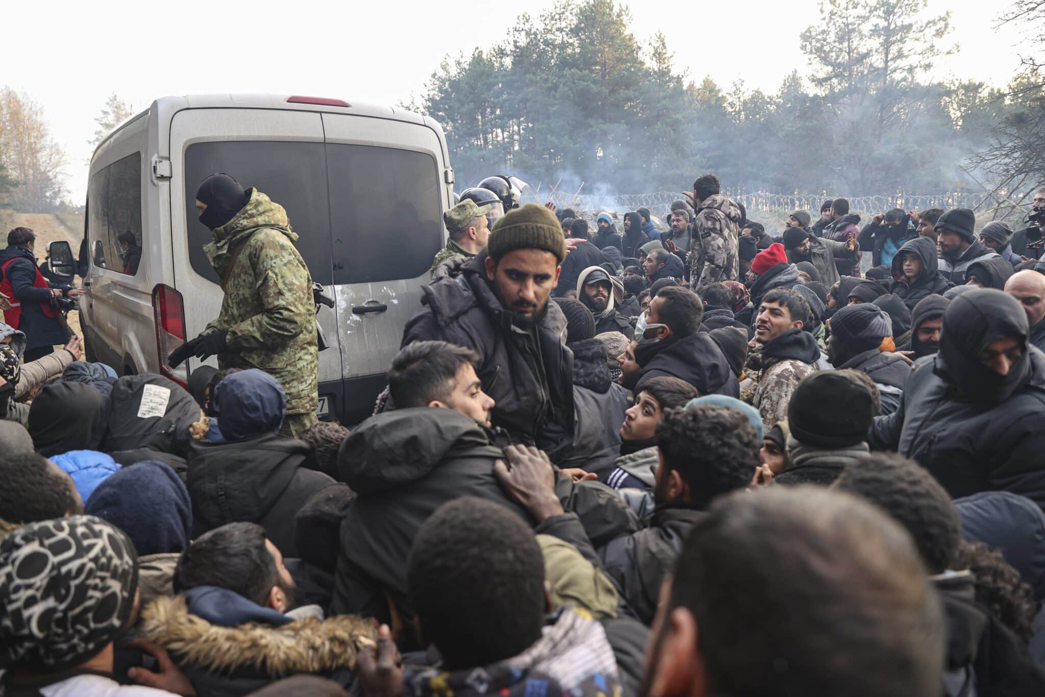 Situación en la frontera entre Bielorrusia y Polonia