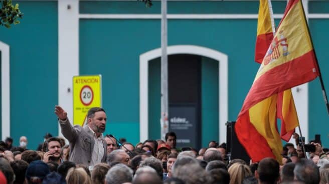 El presidente de Vox, Santiago Abascal, en Las Palmas de Gran Canaria