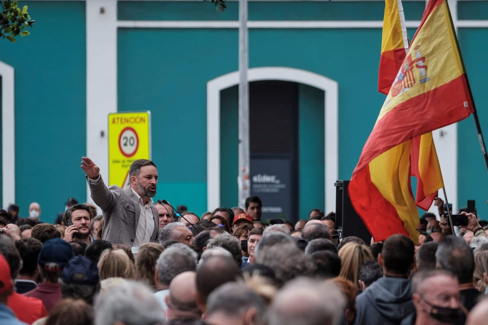 El presidente de Vox, Santiago Abascal, en Las Palmas de Gran Canaria