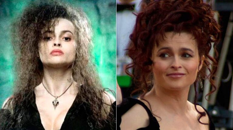 Comparación de Helena Bonham Carter con su personaje en Harry Potter, Bellatrix Lestrange