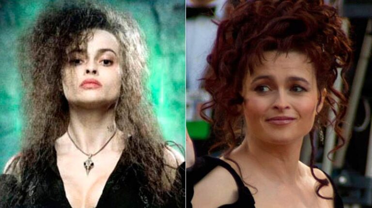 Helena Bonham Carter (Bellatrix Lestrange) Comparación de Helena Bonham Carter con su personaje en Harry Potter, Bellatrix Lestrange